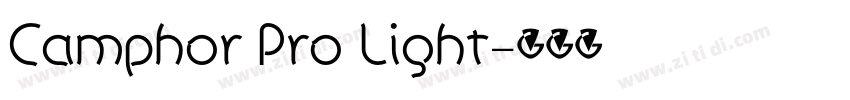 Camphor Pro Light字体转换